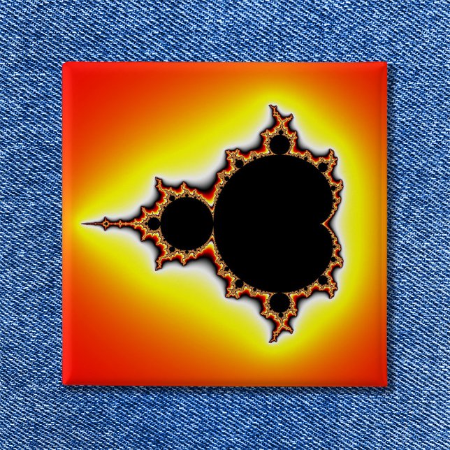 Fire Mandelbrot Fractal Knapp (Fire Mandelbrot Pinback Button)