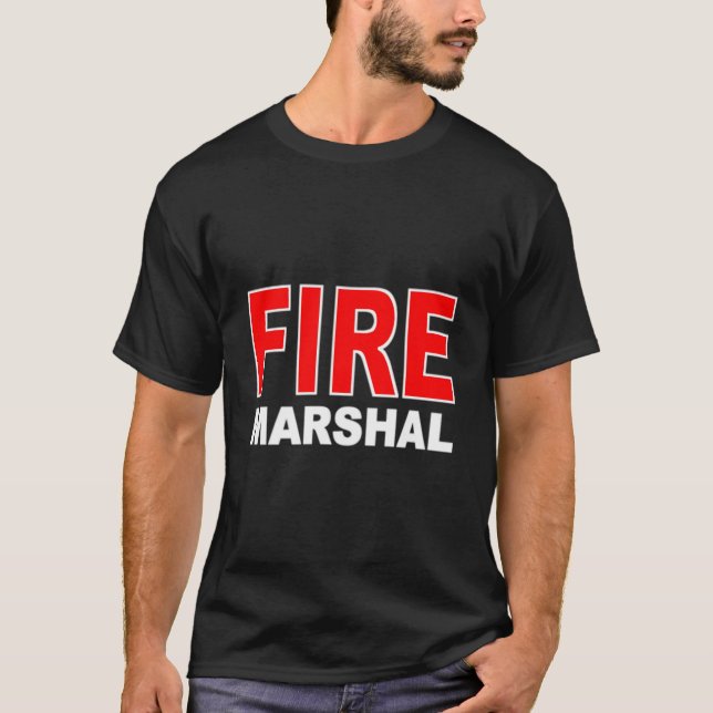 Fire Marshal Investigator Commissioner Firefighter T Shirt (Framsida)