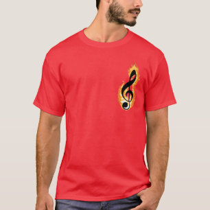 Fire Notes Coola Musical-design T Shirt