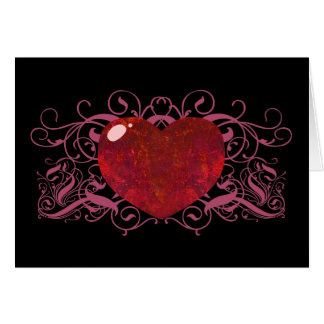 Fire Opal Heart Hälsningskort