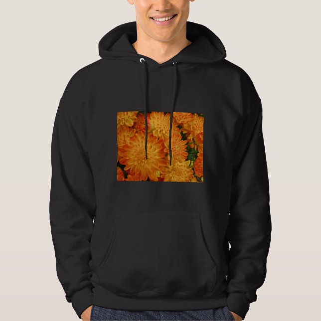 Fire Orange Chrysanthemums Sweatshirt (Framsida)