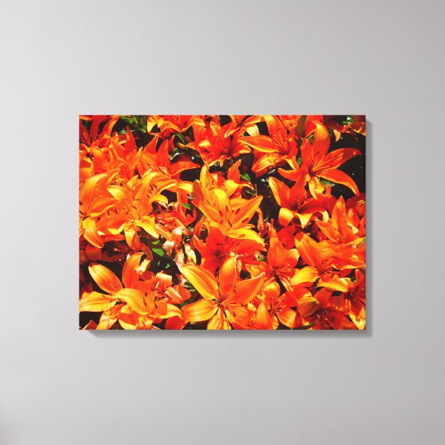 Fire Orange Lily Flower Canvas (Framsida)