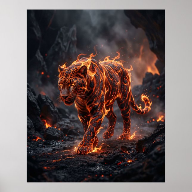 Fire Panther Ember Shadows Poster (Framsidan)