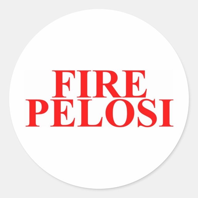 Fire Pelosi Runt Klistermärke (Framsida)
