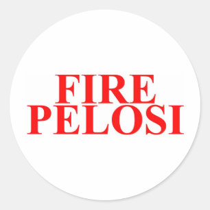 Fire Pelosi Runt Klistermärke
