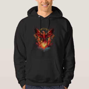 Fire Phoenix Bird Mythical Bird Phoenix Stigning R Hoodie