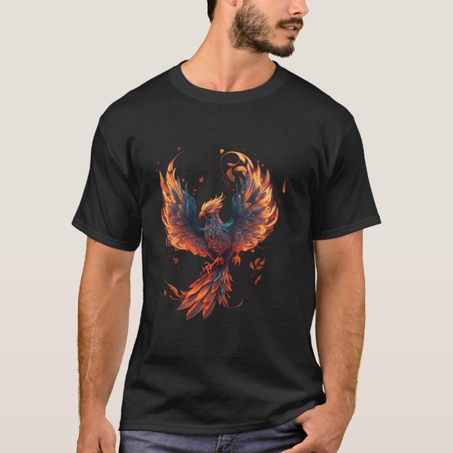 Fire Phoenix Bird Phoenix Reborn Firebird Phoenix T Shirt (Framsida)