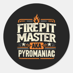 Fire Pit Master Pyromancy Pyrotechnics Fire Pit Lo Runt Klistermärke