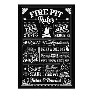 Fire Pit Regler - beige Fototryck