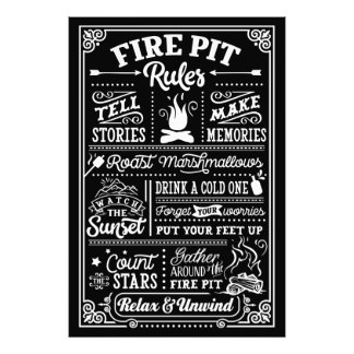 Fire Pit Regler - beige Fototryck