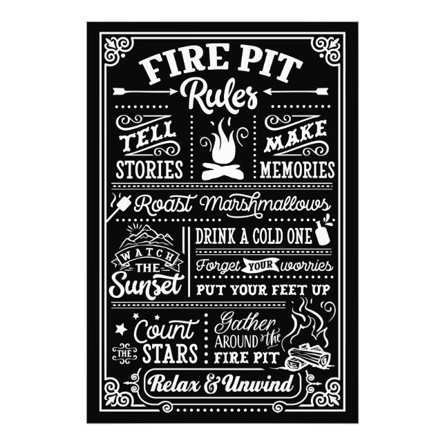 Fire Pit Regler - beige Fototryck (Framsidan)