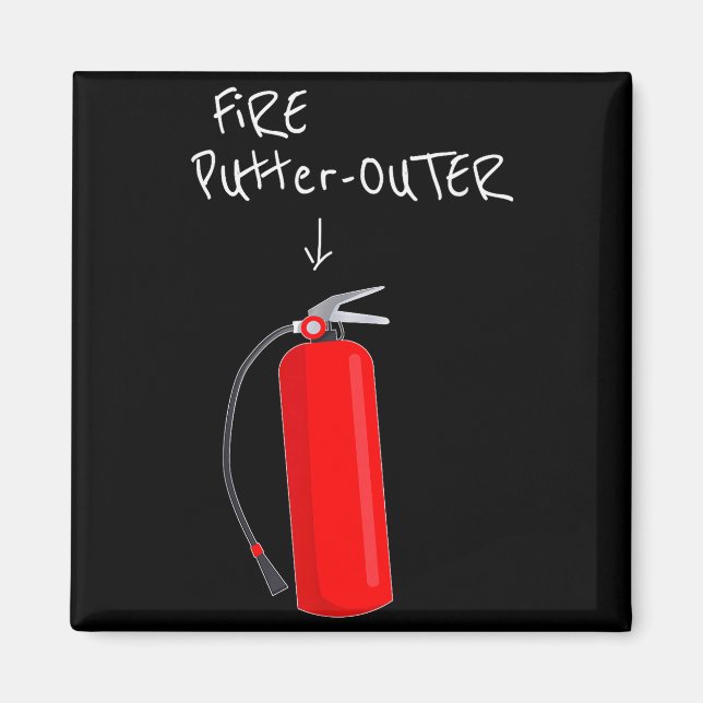 Fire Putter Outer Fire Extinguisher Fire Fighter F Magnet (Framsidan)