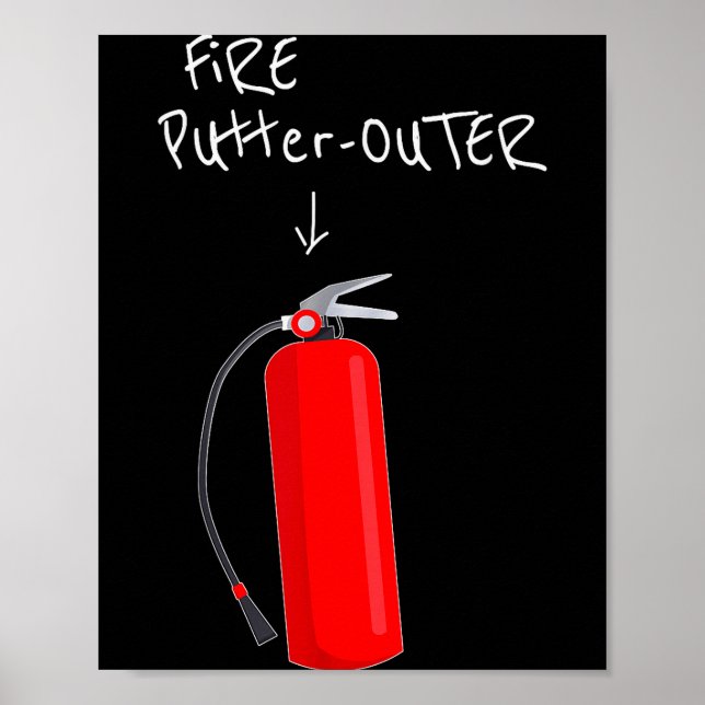 Fire Putter Outer Fire Extinguisher Fire Fighter F Poster (Framsidan)