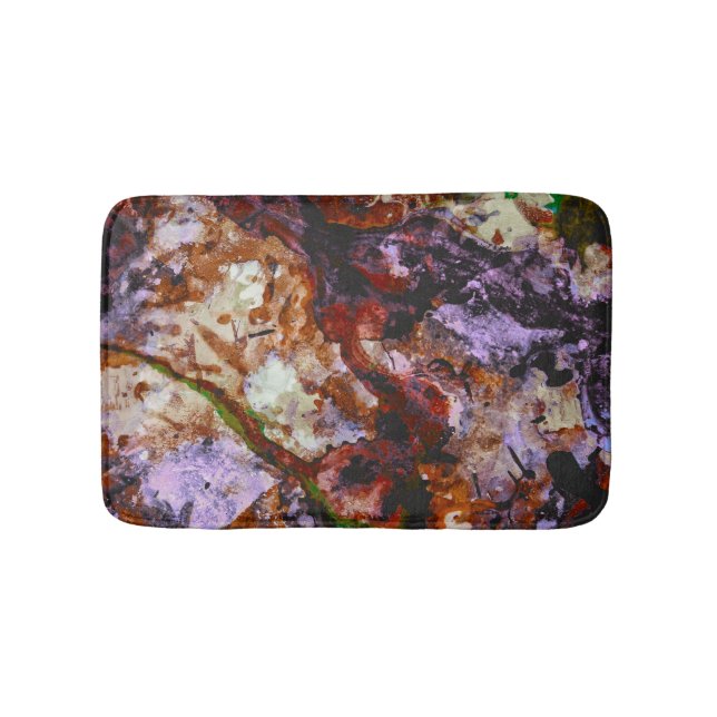 Fire Quartz Crystal Geode Marble Abstrakt Badrumsmatta (Framsidan)