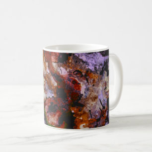 Fire Quartz Crystal Geode Marble Abstrakt Kaffemugg
