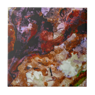 Fire Quartz Crystal Geode Marble Abstrakt Kakelplatta