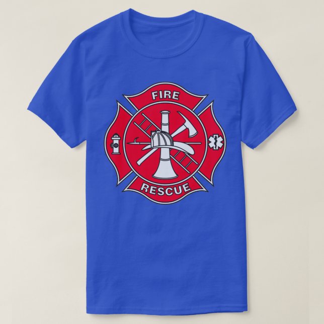 Fire Rädding Fire Department Malteese Kor Fullt Co T Shirt (Design framsida)