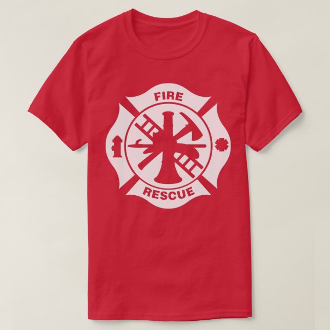 Fire Rädding Fire Department på Malta Kor T Shirt (Design framsida)