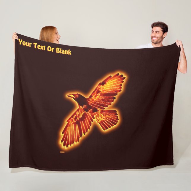 Fire Raven Fleecefilt (På plats)