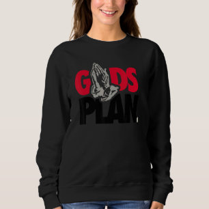 Fire Red Gods Plan Praying Händer Sneaker Kärlek J T Shirt