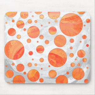 Fire Sjö Orange Polka Dot Mönster Musmatta