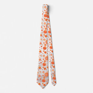 Fire Sjö Orange Polka Dot Mönster Slips