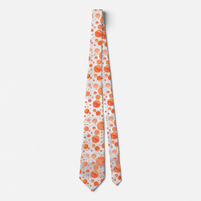 Fire Sjö Orange Polka Dot Mönster Slips (Framsida)