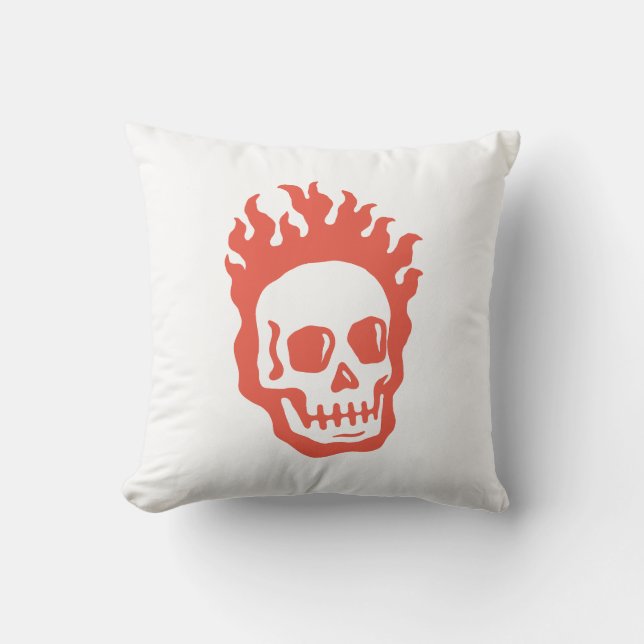 Fire Skull Kudde (Framsida)
