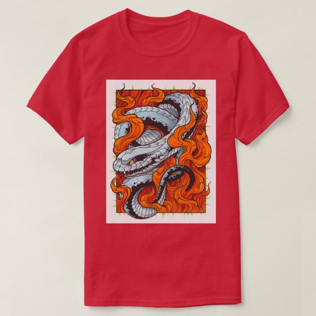 Fire Snake T Shirt (Design framsida)