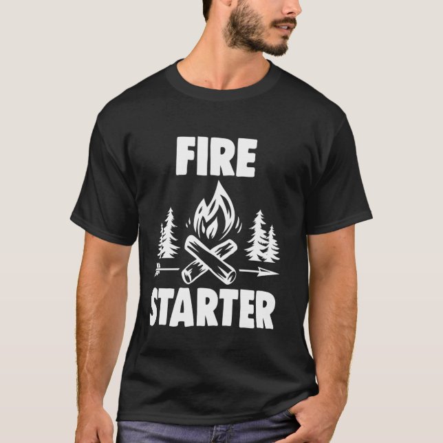 Fire Starter Tee Shirt Manar Campfire Starter (Framsida)