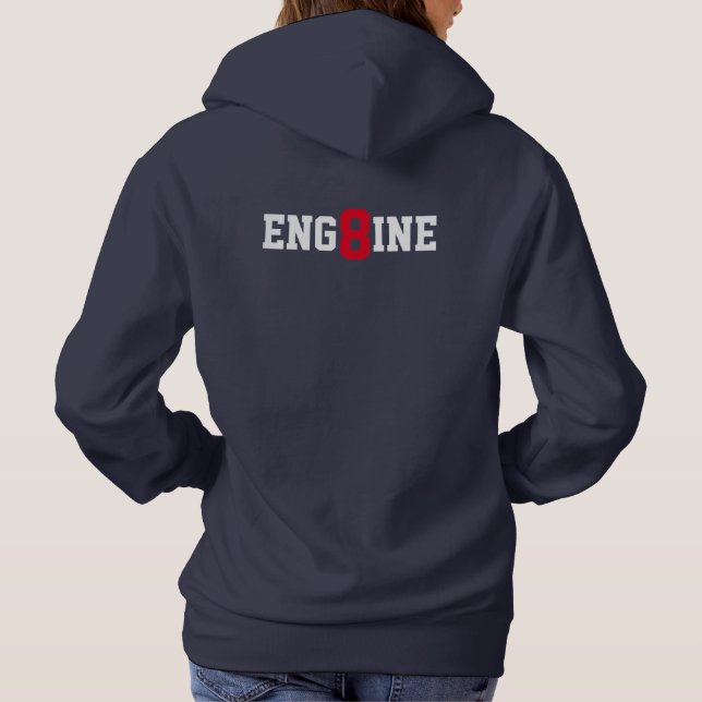 Fire Station 8 Womans Hoodie T Shirt (Baksida)