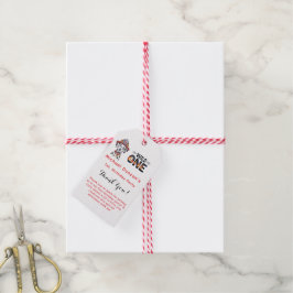 Fire Station Dalmatian Hund 1:a. Födelsedag Tack Presentetikett