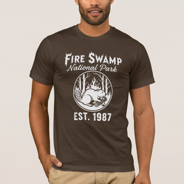 Fire Swamp Nationalpark 1987 T Shirt (Framsida)