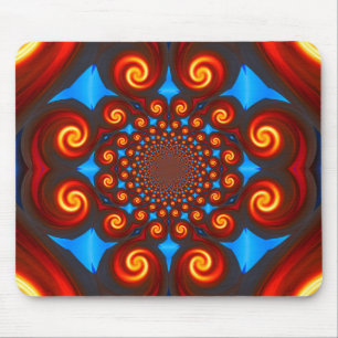 Fire Swirls Mousepad Musmatta
