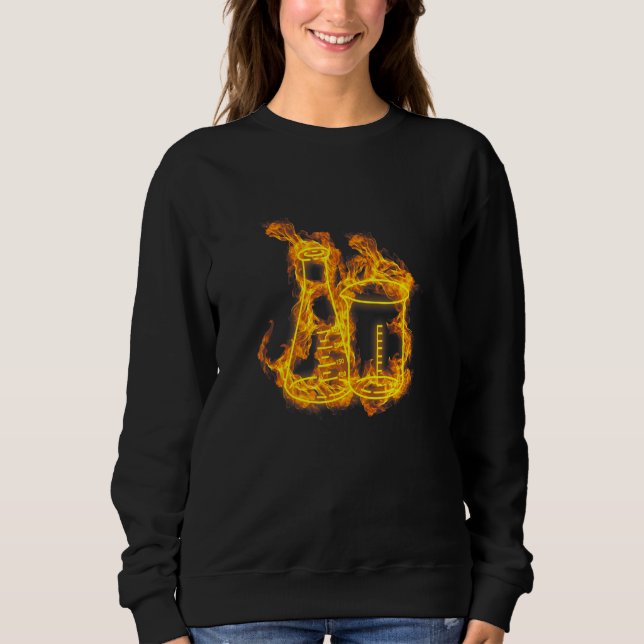 Fire Test Tube Flames Science Kit Teacher Scientis T Shirt (Framsida)
