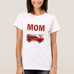 Fire Truck Födelsedagsfest Mamma T Shirt