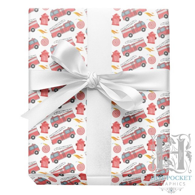 Fire Truck Wrapping Paper Presentpapper (Skapare uppladdad)