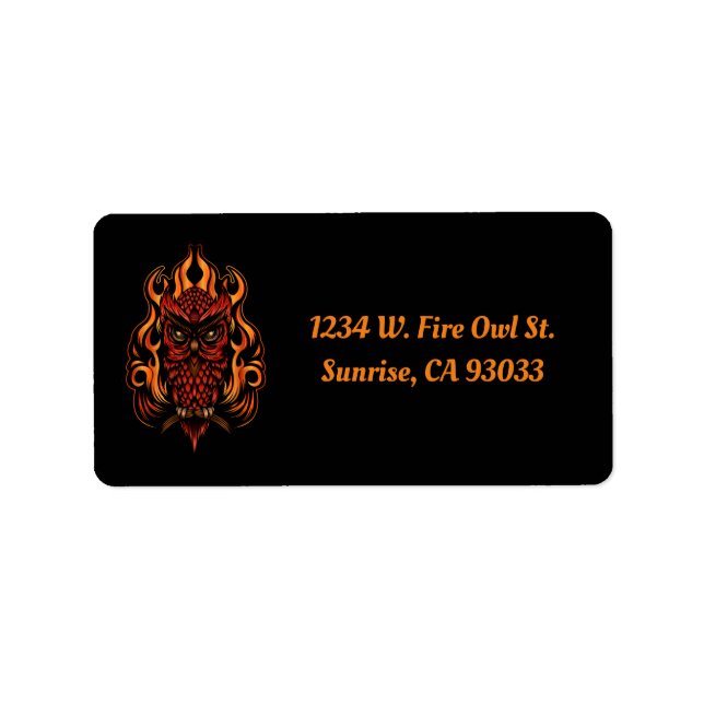 Fire Uggla Adressetikett (Framsidan)