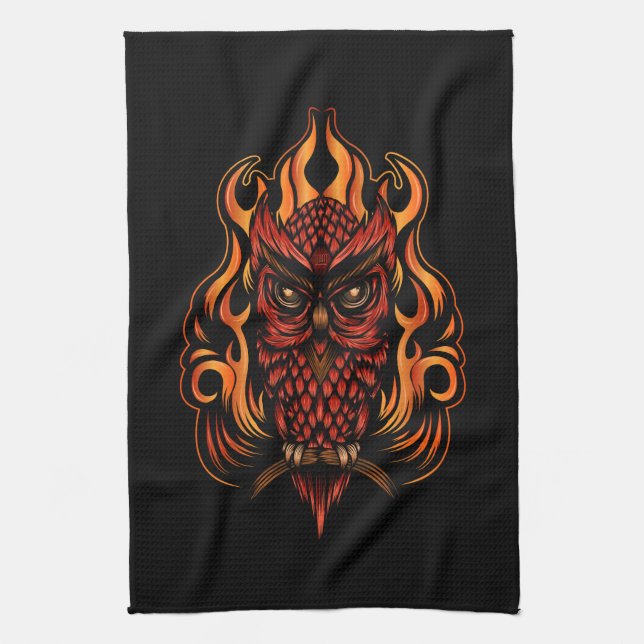 Fire Uggla Kökshandduk (Vertikal)