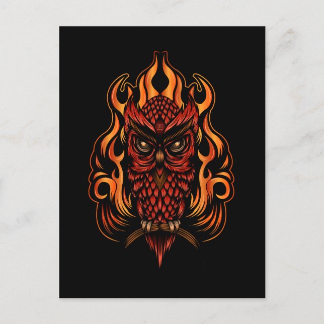 Fire Uggla Vykort (Framsida)