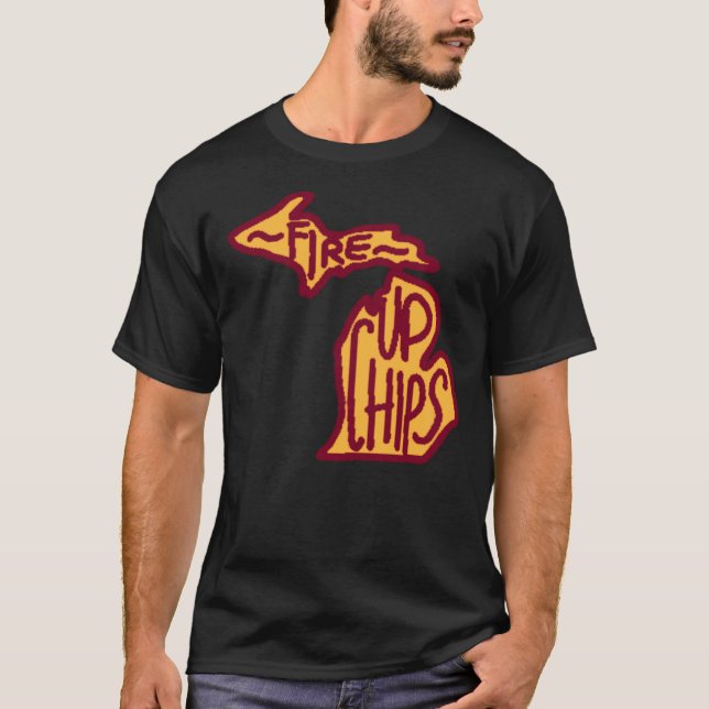 Fire Up Chip CMU  T Shirt (Framsida)