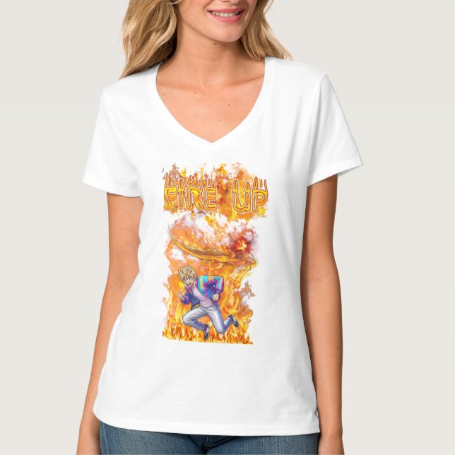 Fire Up T Shirt (Framsida)