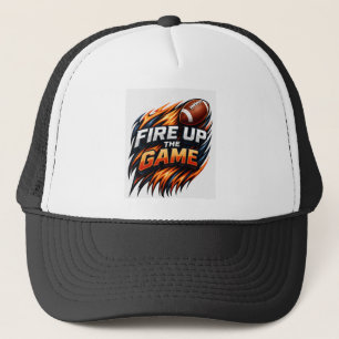 Fire Up the Game Football Hatt Flame Football Sn Keps