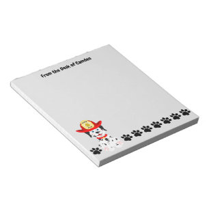 Fire Valp Dalmatian 5,5 x 6 tum Anteckningsblock -