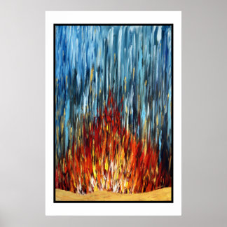 Fire Vatten Guld Poster
