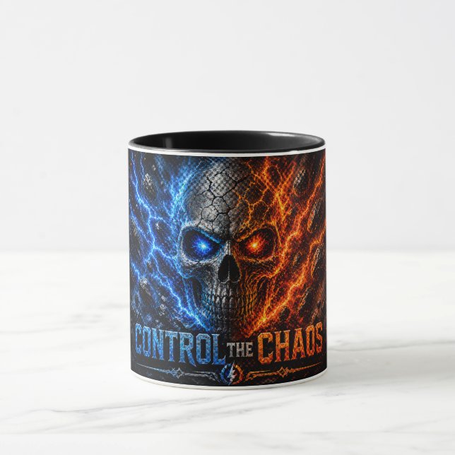Fire vs Ice Skull 3D Tröja – Mugg (Center)