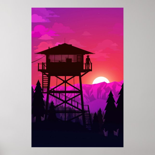 Fire Watch Lookout Torn Poster (Framsidan)
