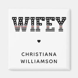 Fire Wifey Thin Red Line Firefighter Fireman-frukt Magnet
