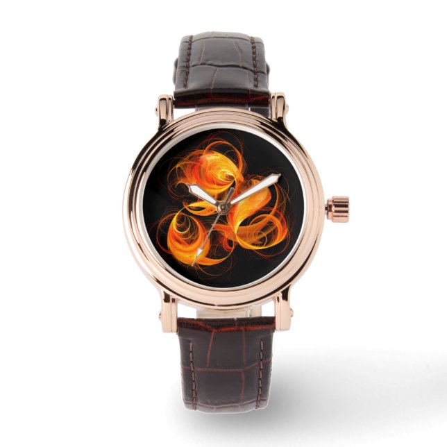 Fireball Abstrakt Art Armbandsur (Framsida)