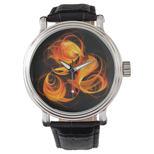 Fireball Abstrakt Art Armbandsur (Framsida)